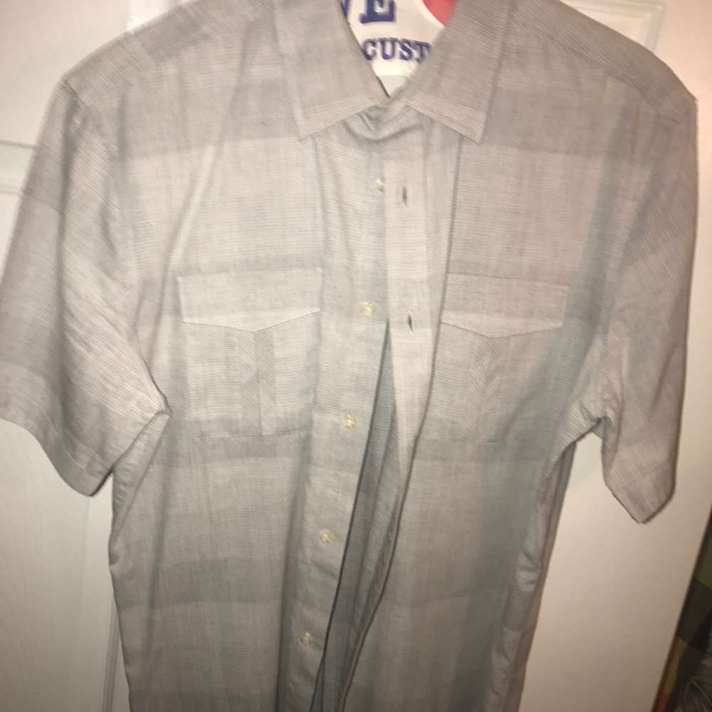 Gray button down